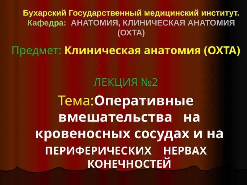 Клиническая анатомия (ОХТА)