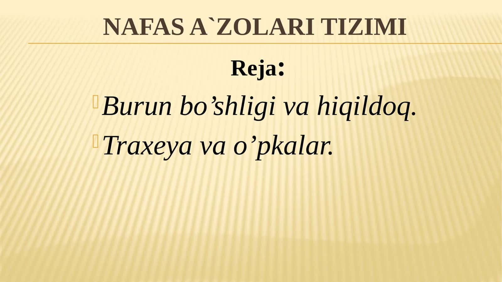 NAfas A`zolari Tizimi