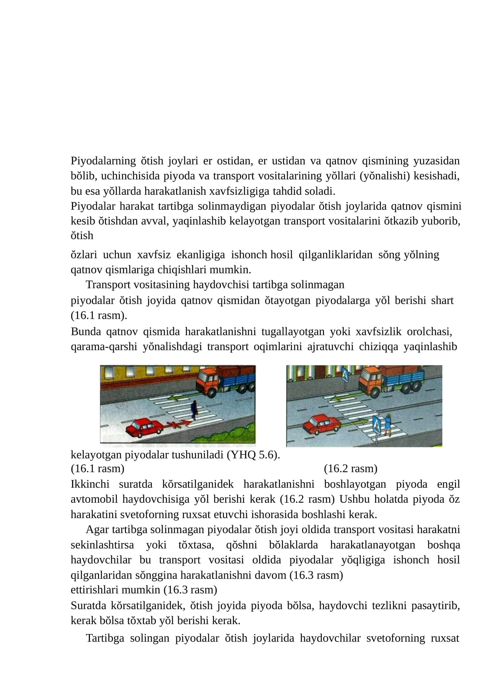 Piyodalarning o'tish joylari