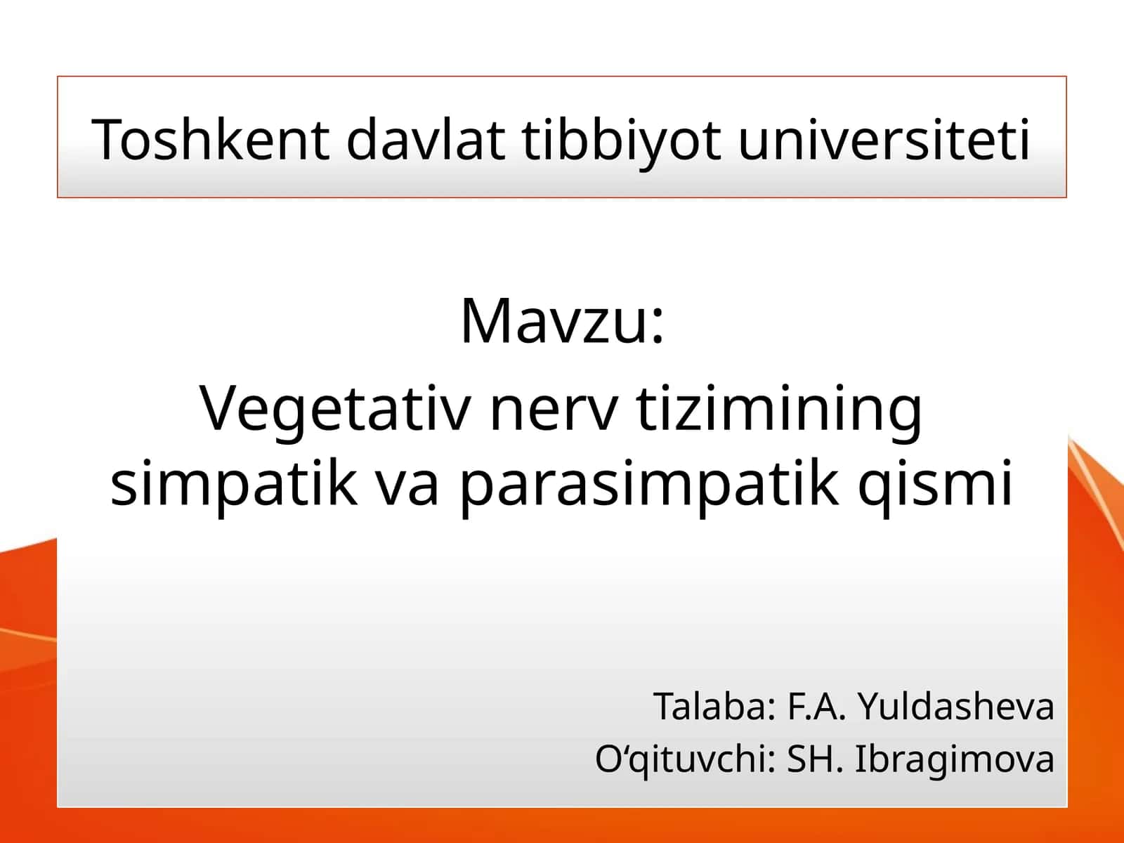 Vegetativ nerv tizimi