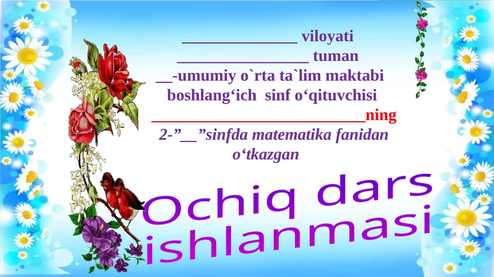 MATEMATIKADARSI2-SINF