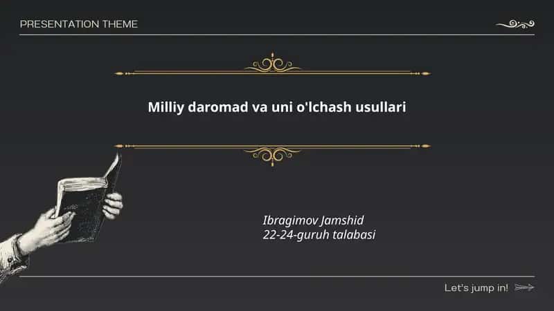Milliy daromad va uni o'lchash usullari
