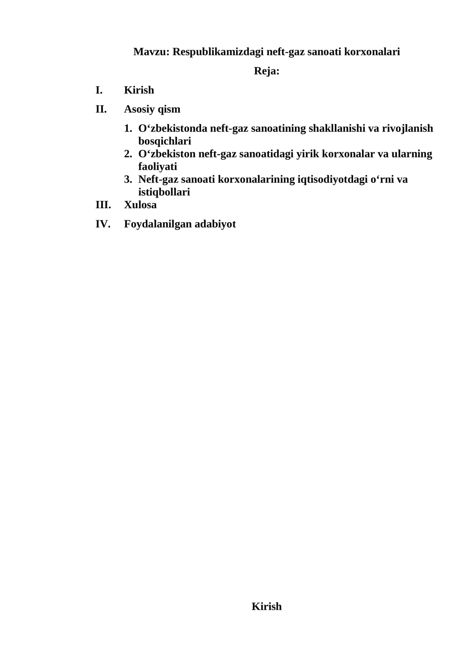 Respublikamizdagi neft-gaz sanoati korxonalari