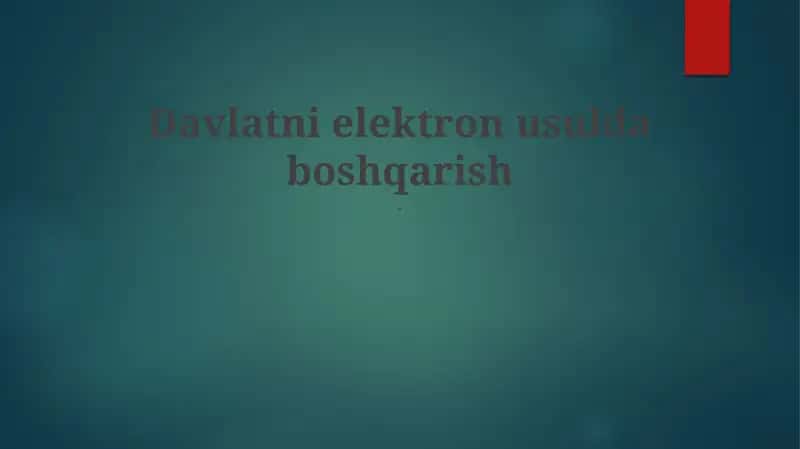 E-hukumat turlari
