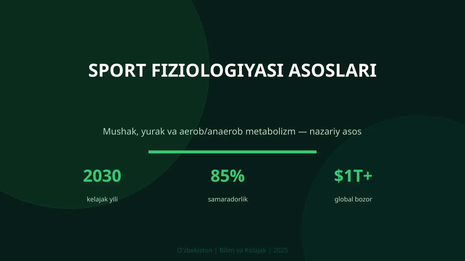 SPORT FIZIOLOGIYASI ASOSLARI