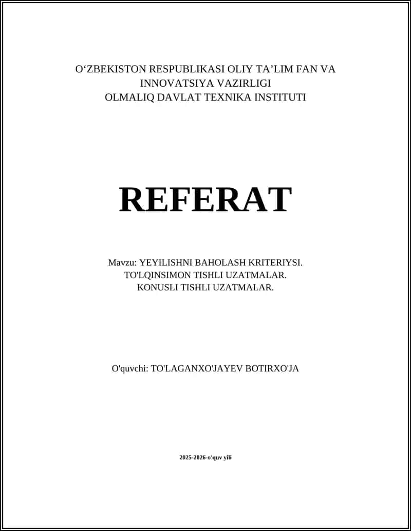 Tishli Uzatmalar