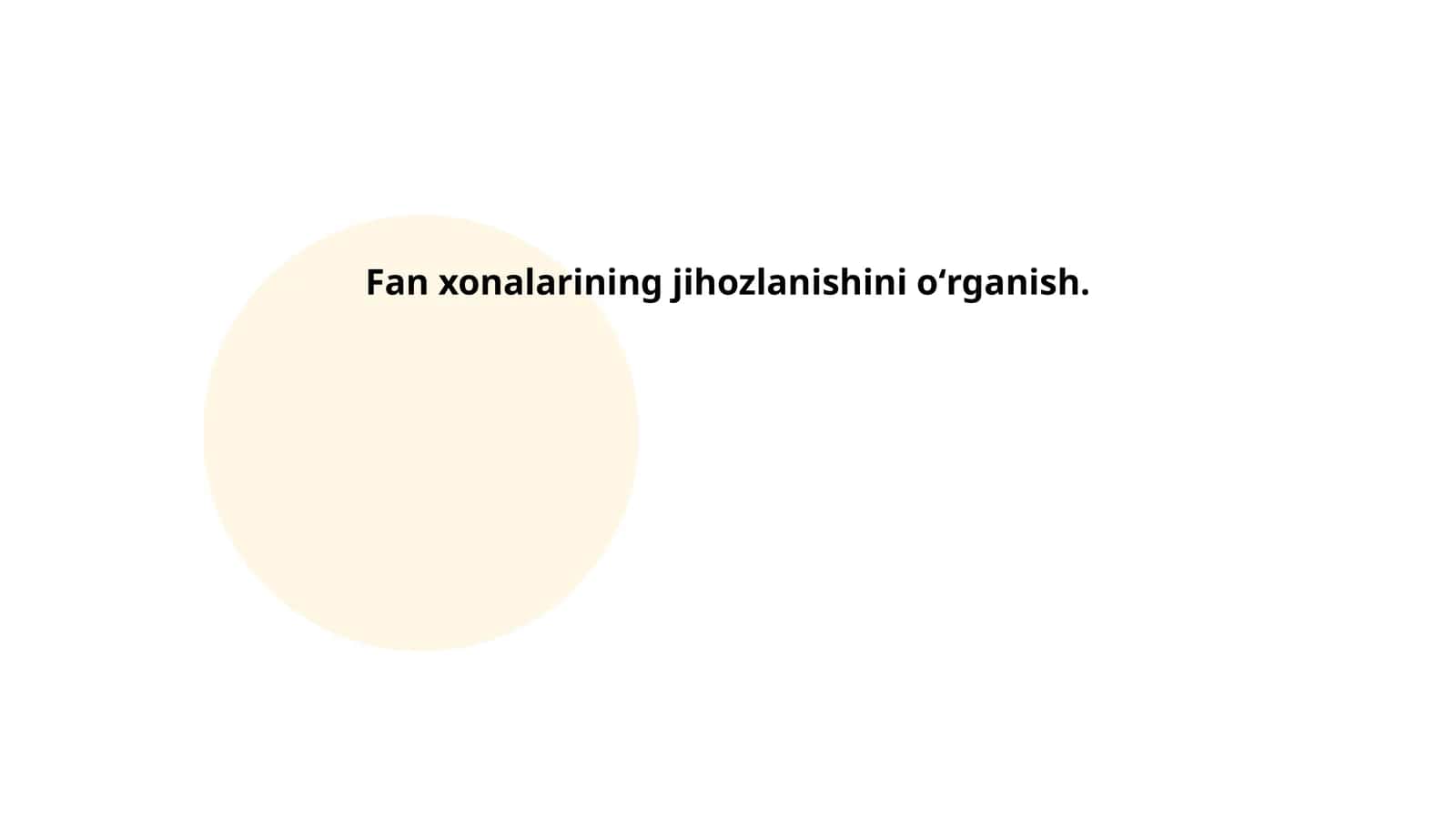 Fan xonalarini jihozlashning zamonaviy usullari