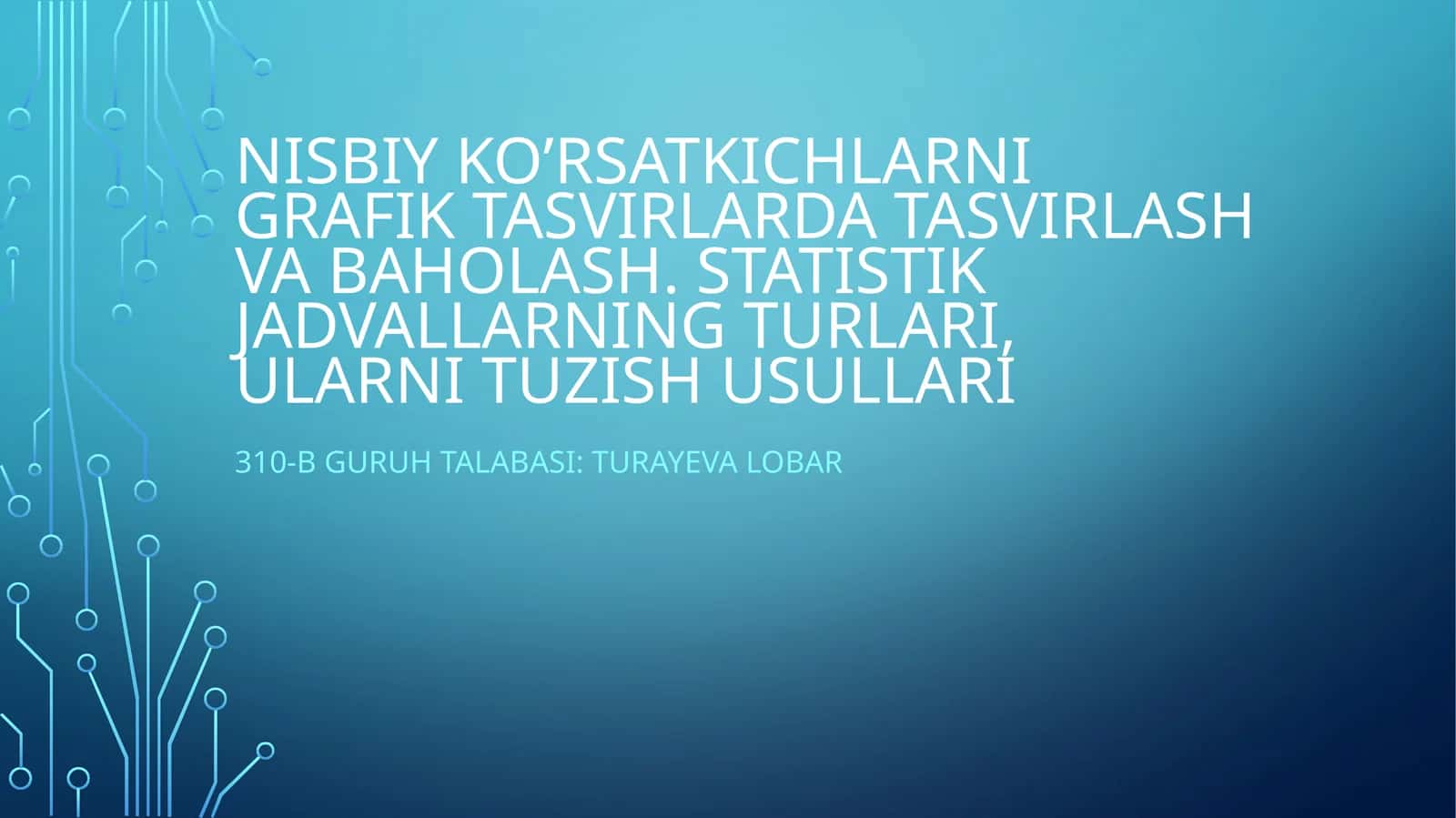 Statistik jadvallar