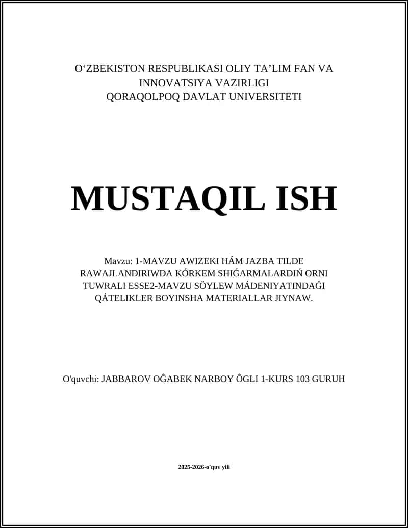 Ovozli va hissiy tilda rivojlantirishda badiiy asarlarning o'rni