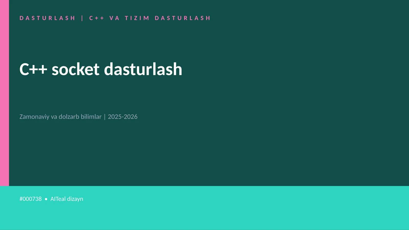 C++ socket dasturlash