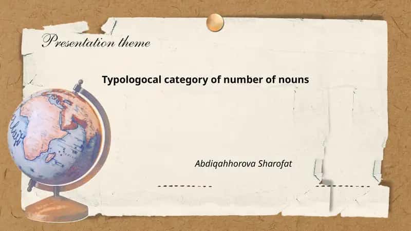 Typologocal category of number of nouns