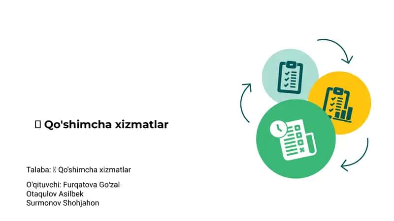 Qo'shimcha xizmatlar