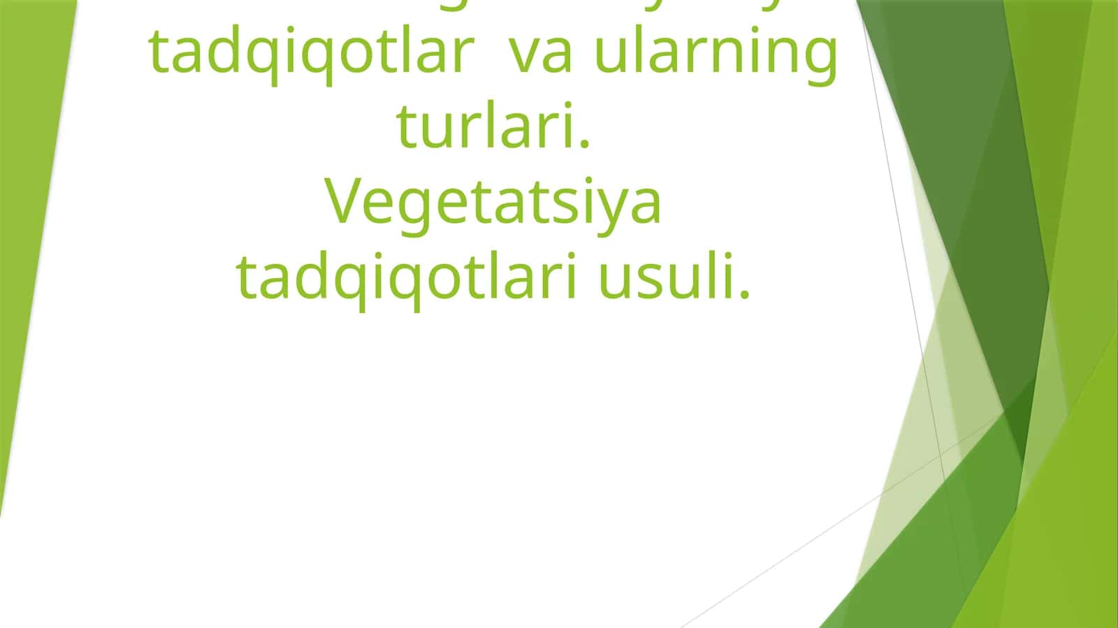 Agrokimyo va agrokimyoviy tekshirish usullari