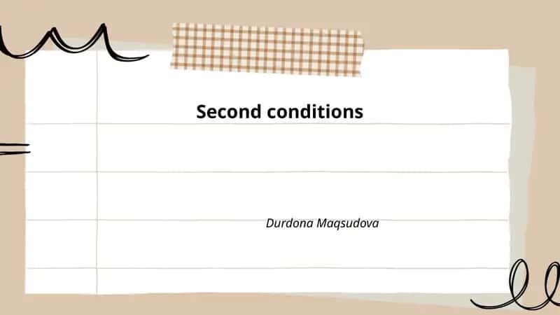 Second conditions