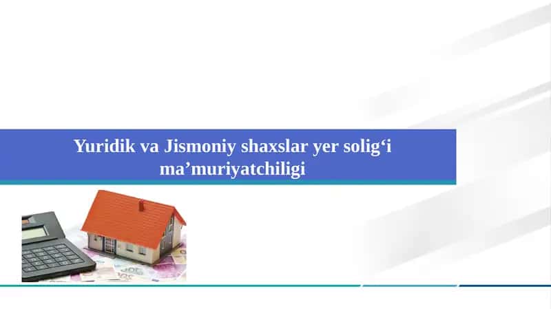 Yuridik va Jismoniy shaxslar yersoligʻi maʼmuriyatchiligi