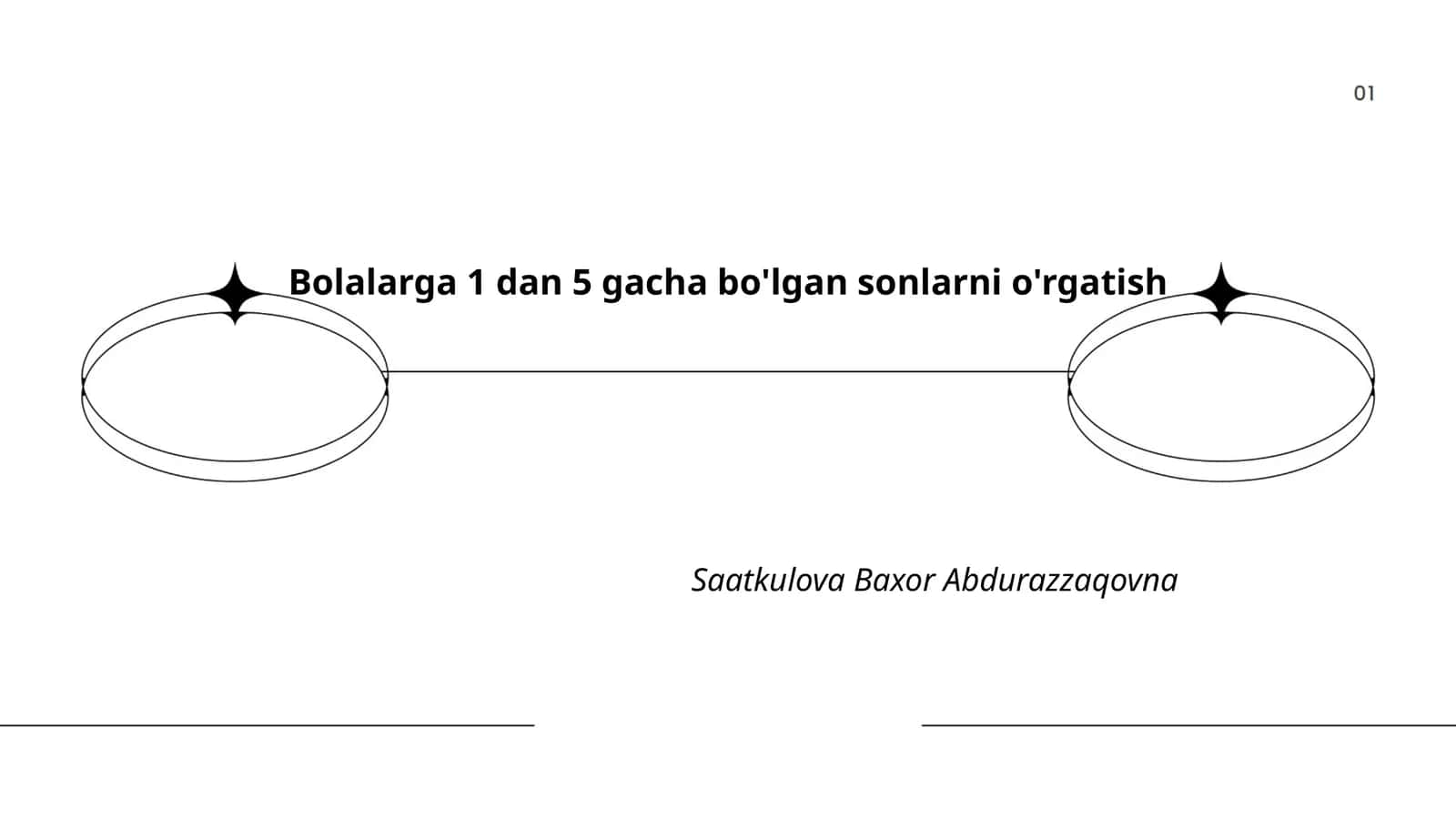 Bolalarga 1 dan 5 gacha bo'lgan sonlarni o'rgatish