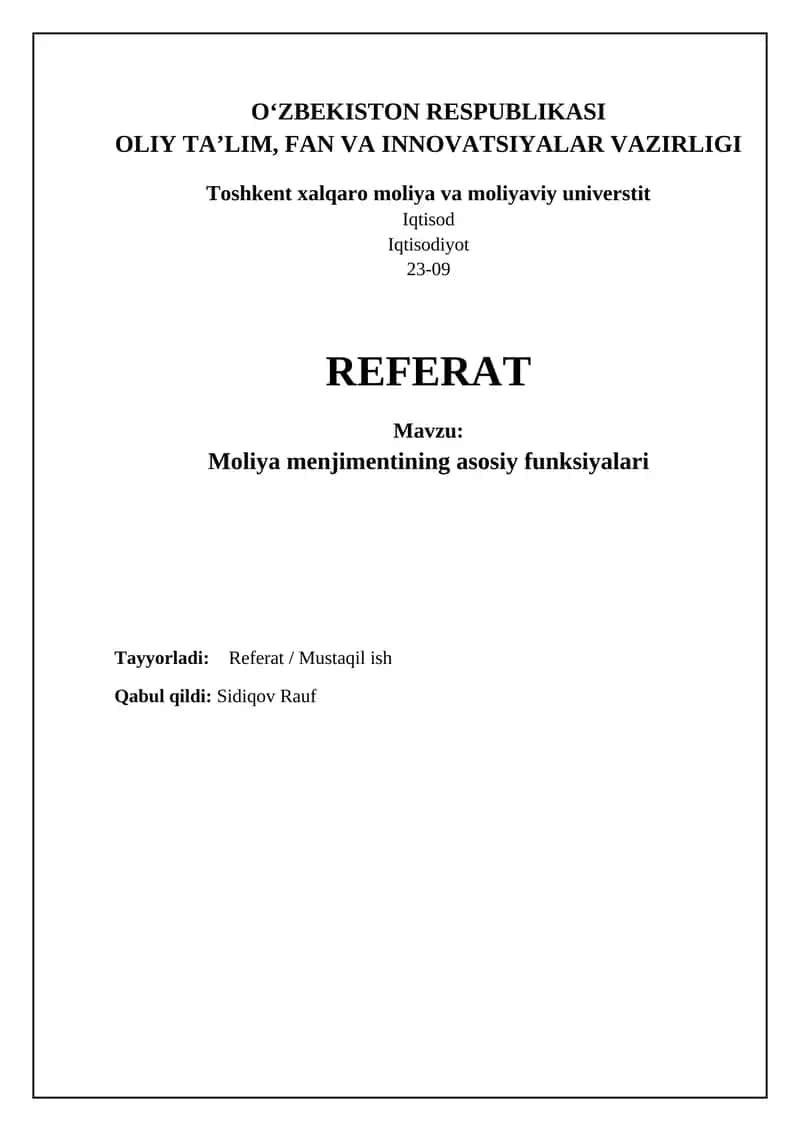 Moliya Menjimenti