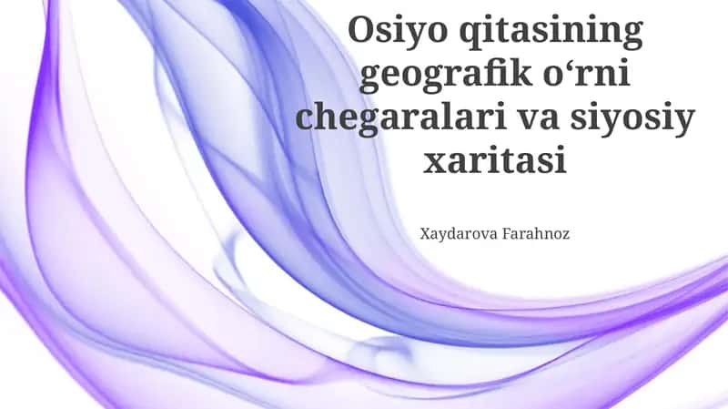 Osiyo siyosiy xaritasi