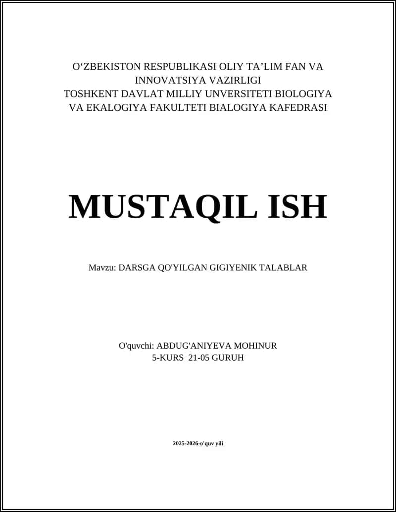 MUSTAQIL ISH