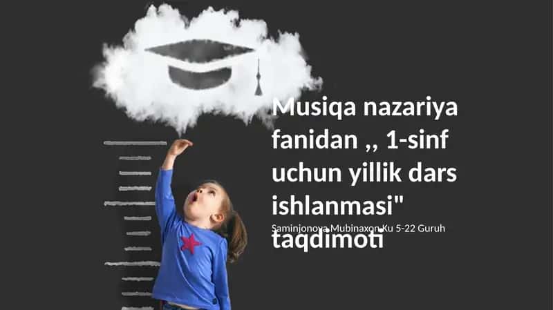 Musiqa nazariya fanidan,, 1-sinf uchun yillik dars ishlanmasi" taqdimoti