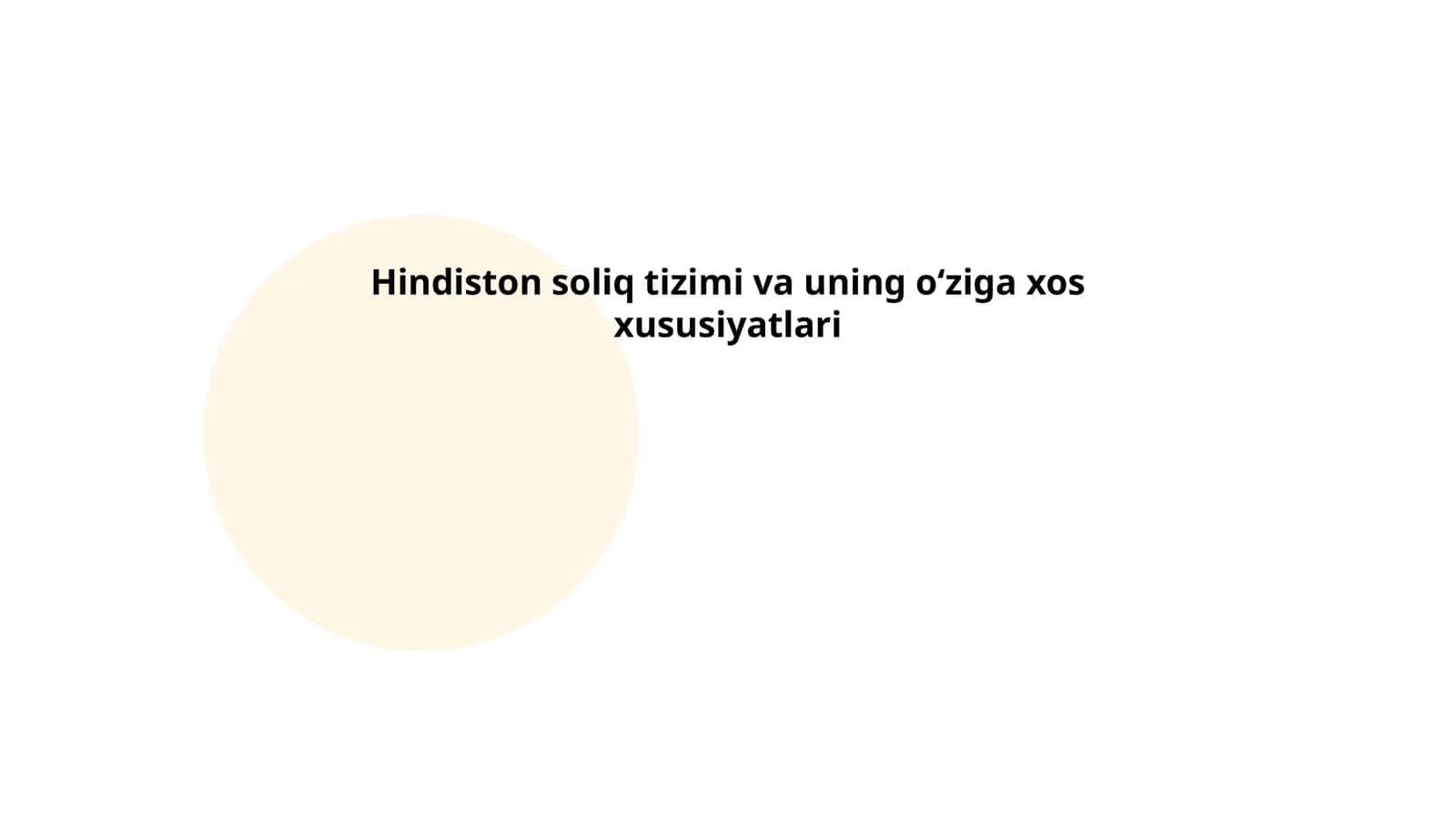 Hindiston soliq tizimi va uning oʻziga xos xususiyatlari