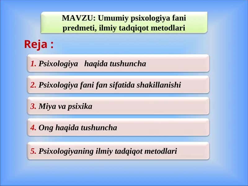 Umumiy psixologiya