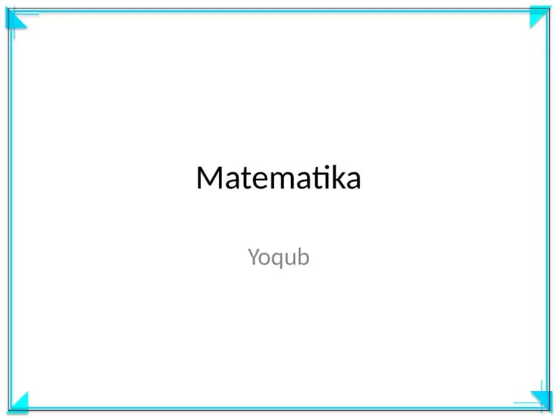Matematika