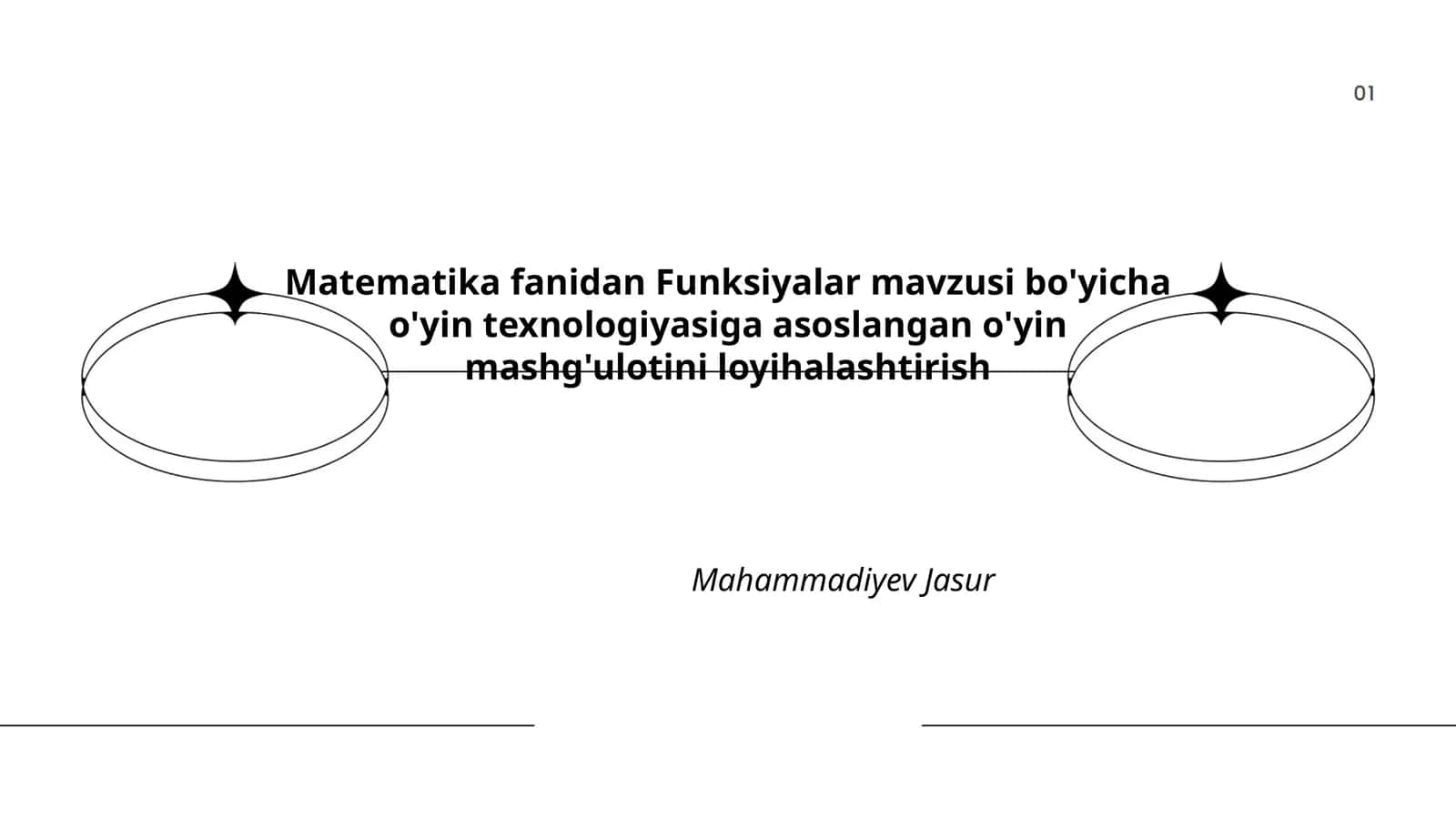 Matematika fanidan Funksiyalar mavzusi bo'yicha o'yin texnologiyasiga asoslangan o'yin mashg'ulotini loyihalashtirish