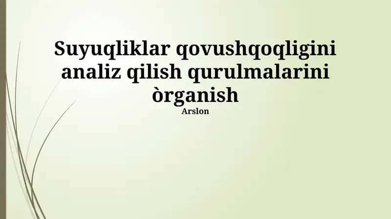Suyuqliklar qovushqoqligini tahlil qilish uchun qurilmalar