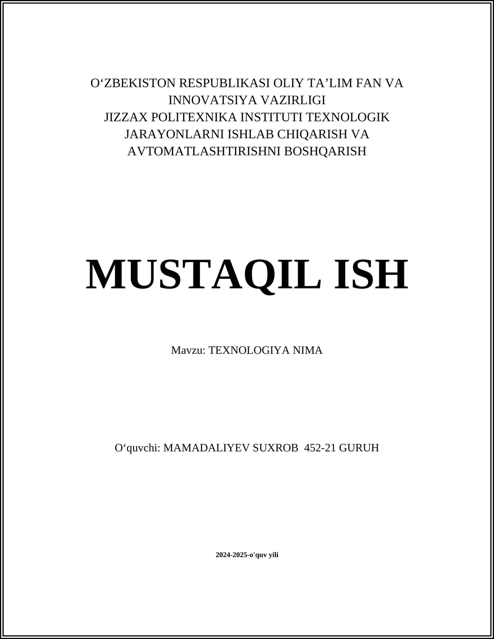 SUN'IY INTELLEKT VA UNING RIVOJLANISHI