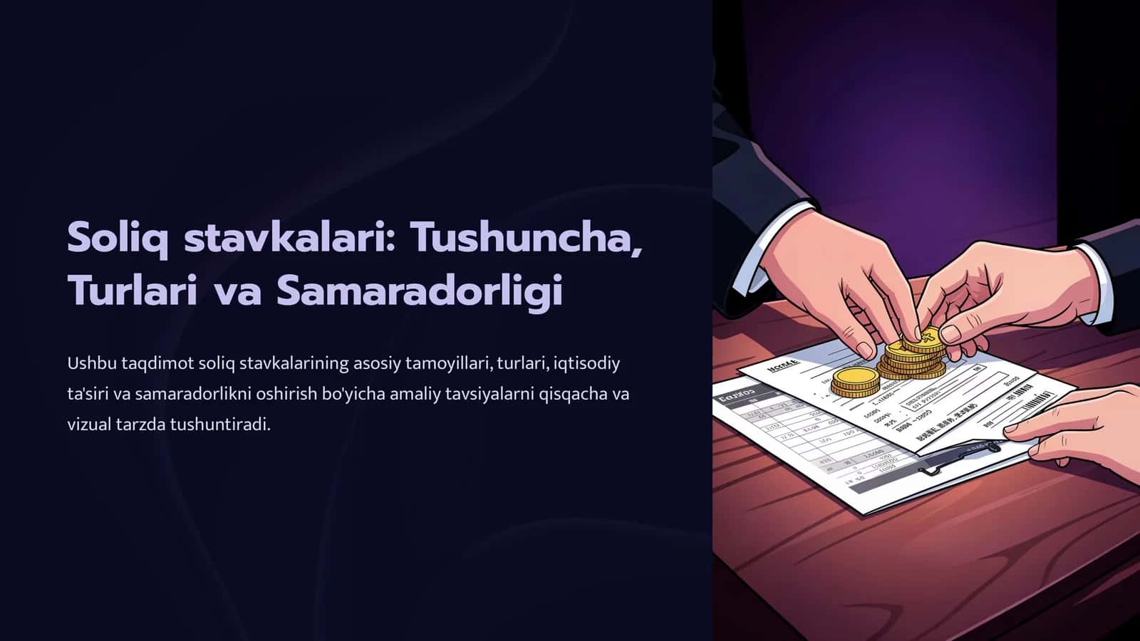 Soliq stavkalari: Tushuncha, Turlari va Samaradorligi