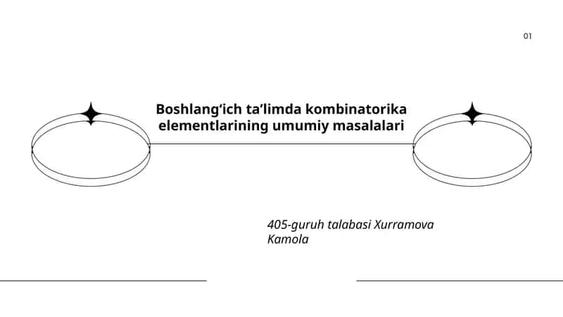 Boshlangʻich taʼlimda kombinatorika elementlarining umumiy masalalari