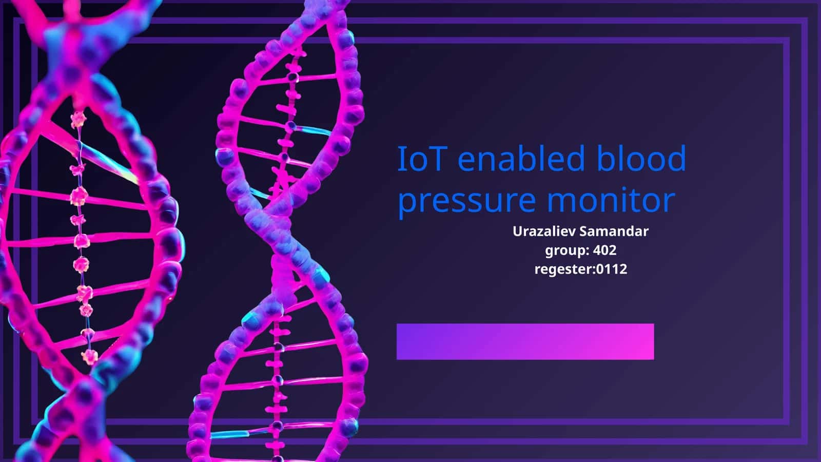 IoT enabled blood pressure monitor