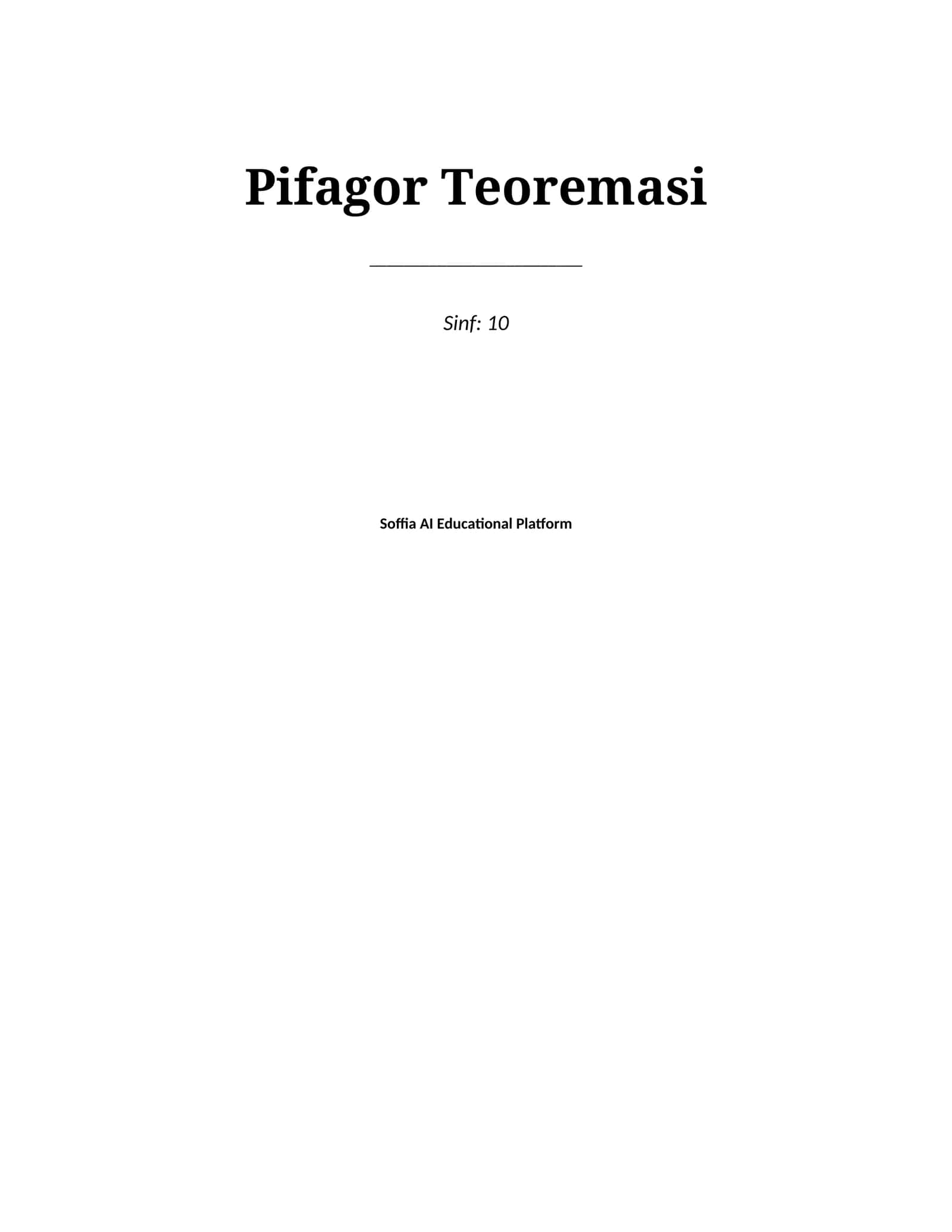 Pifagor Teoremasi
