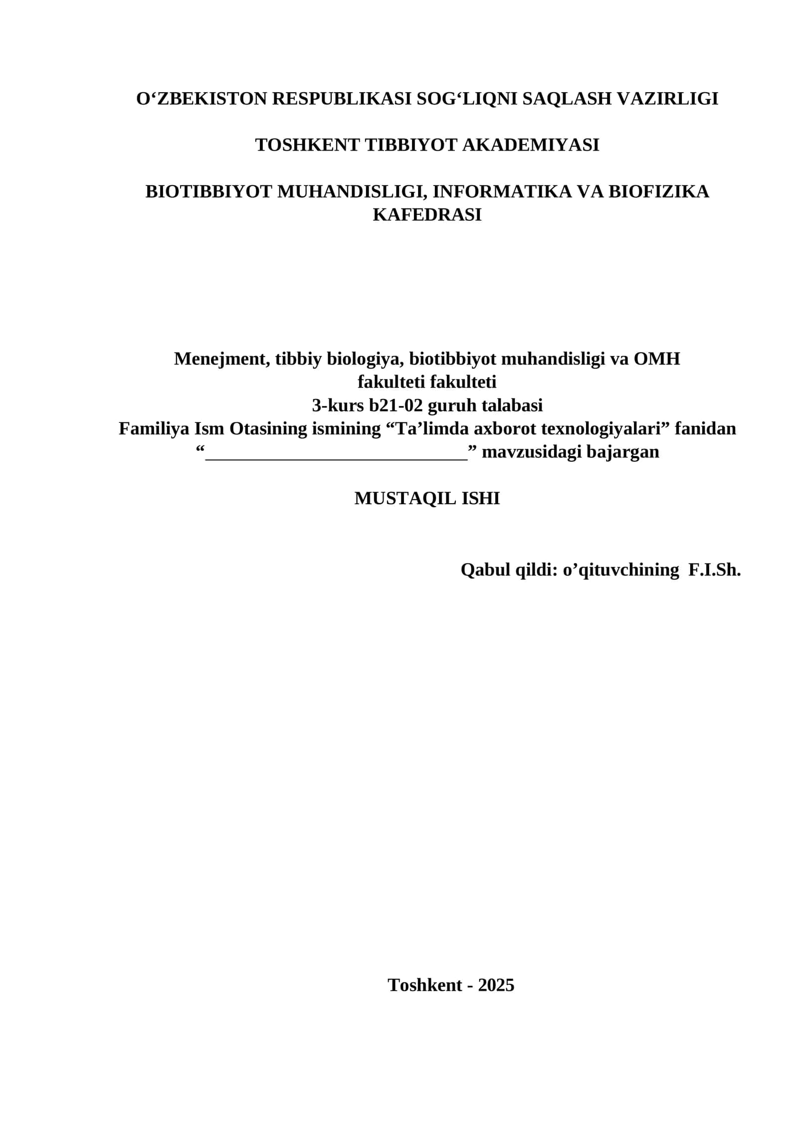 Ta'limda axborot texnologiyalari