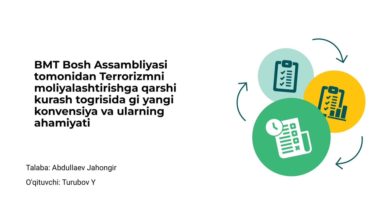 Yangi Konvensiya va Terrorizmni Moliyalashtirish