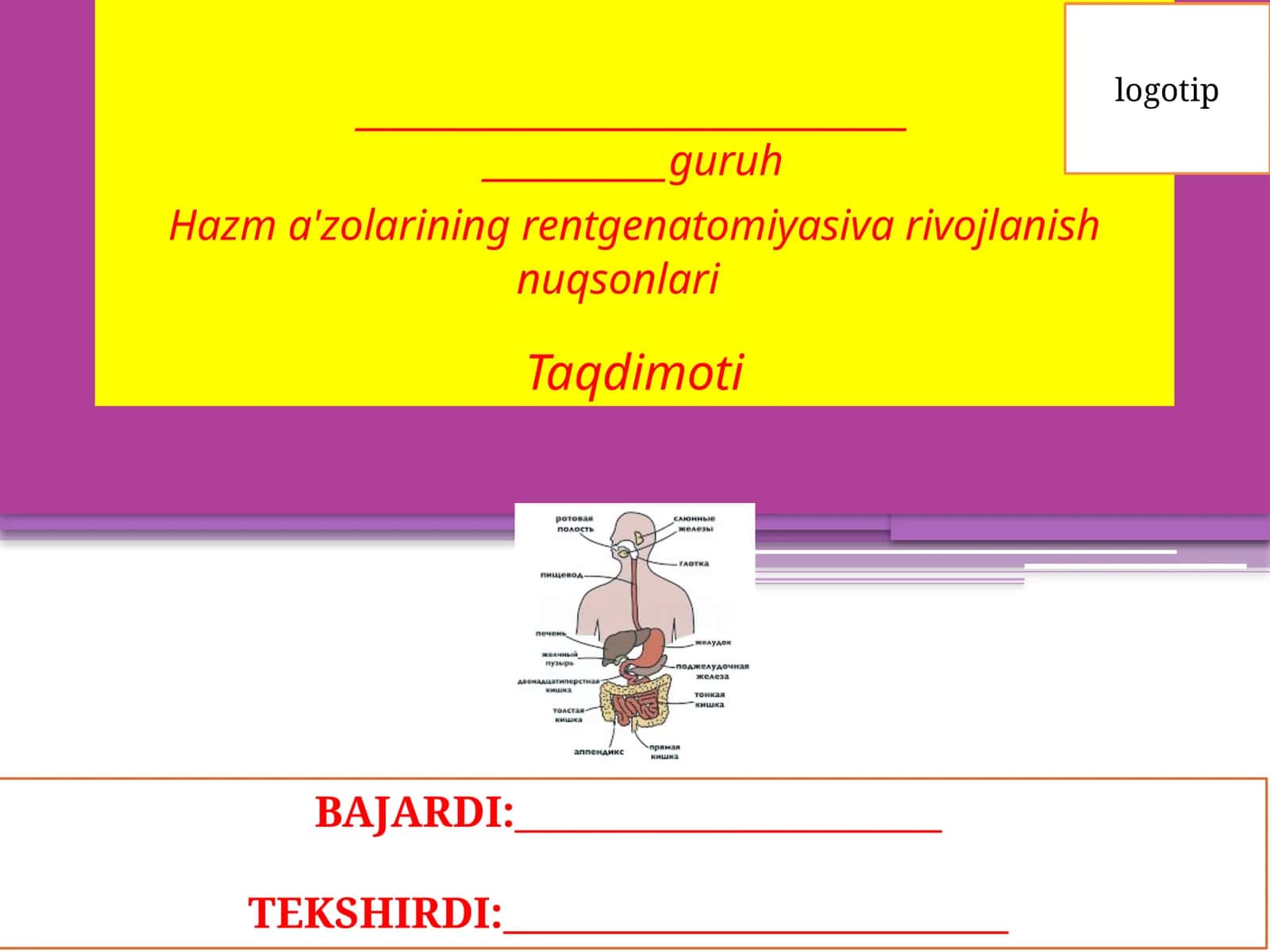Hazma'zolarining rentgenatomiyasi va rivojlanish nuqsonlari