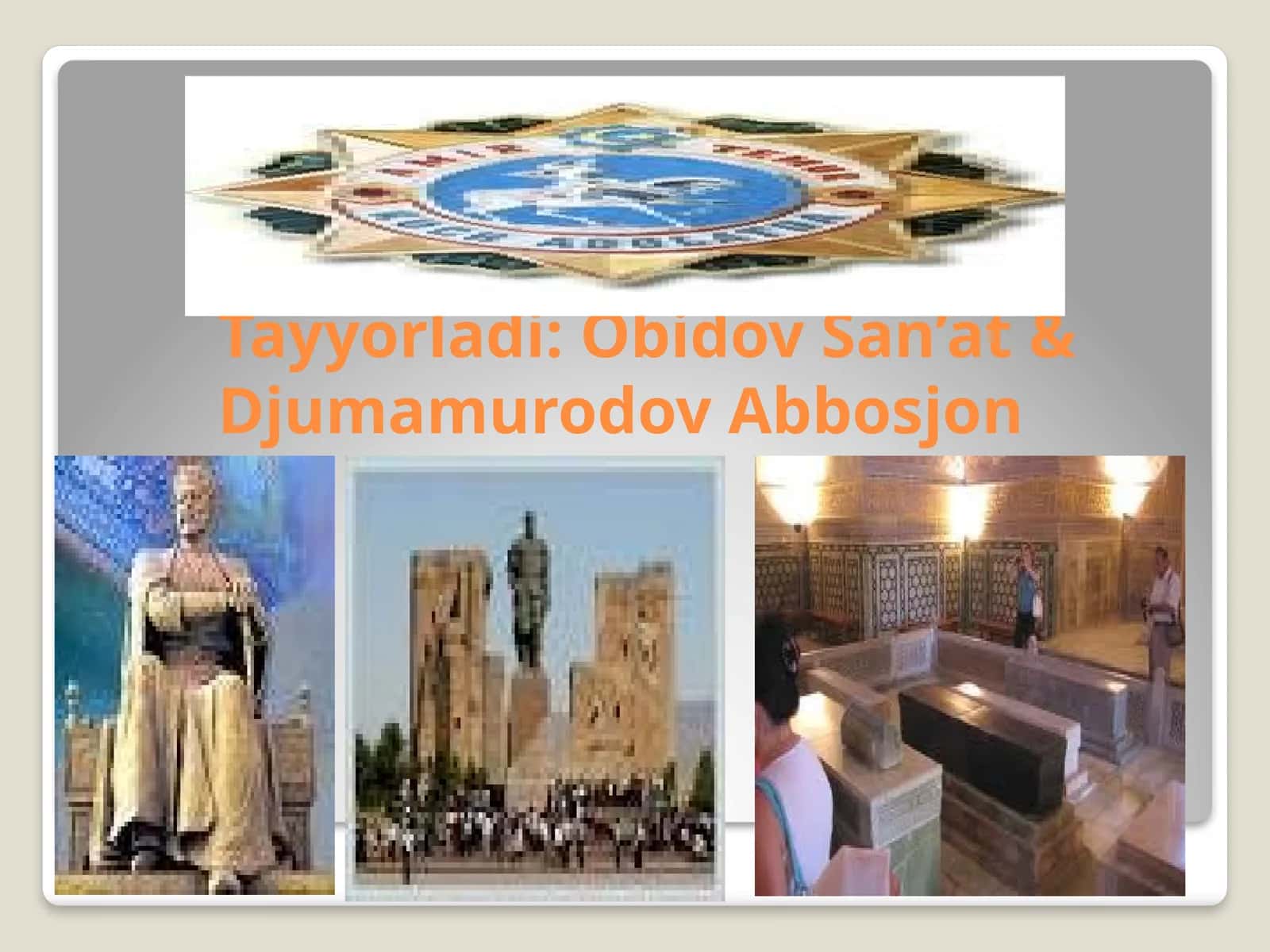 AMIR TEMUR VA TEMURIYLAR DAVRIDA O‘ZBEK DAVLATCHILIGINING
