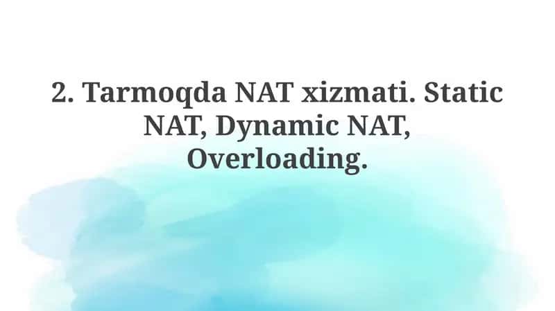 TarmoqdaNATxizmati