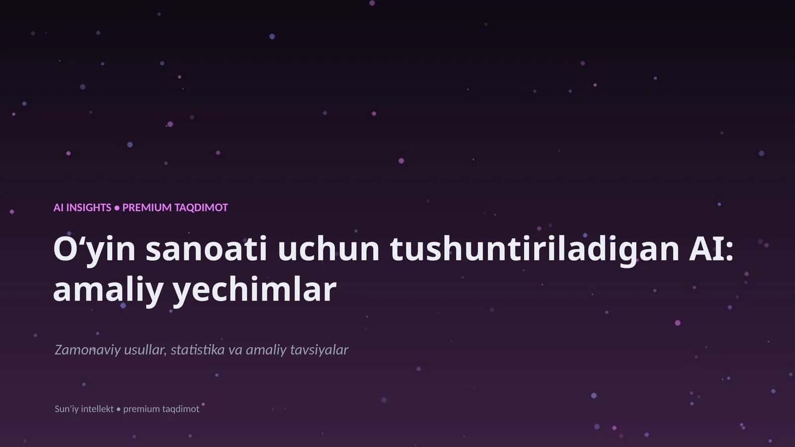 Sun'iy intellekt • premium taqdimot