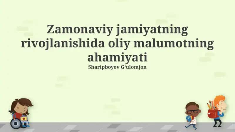 Ta'limning ta'rifi va evolyutsiyasi