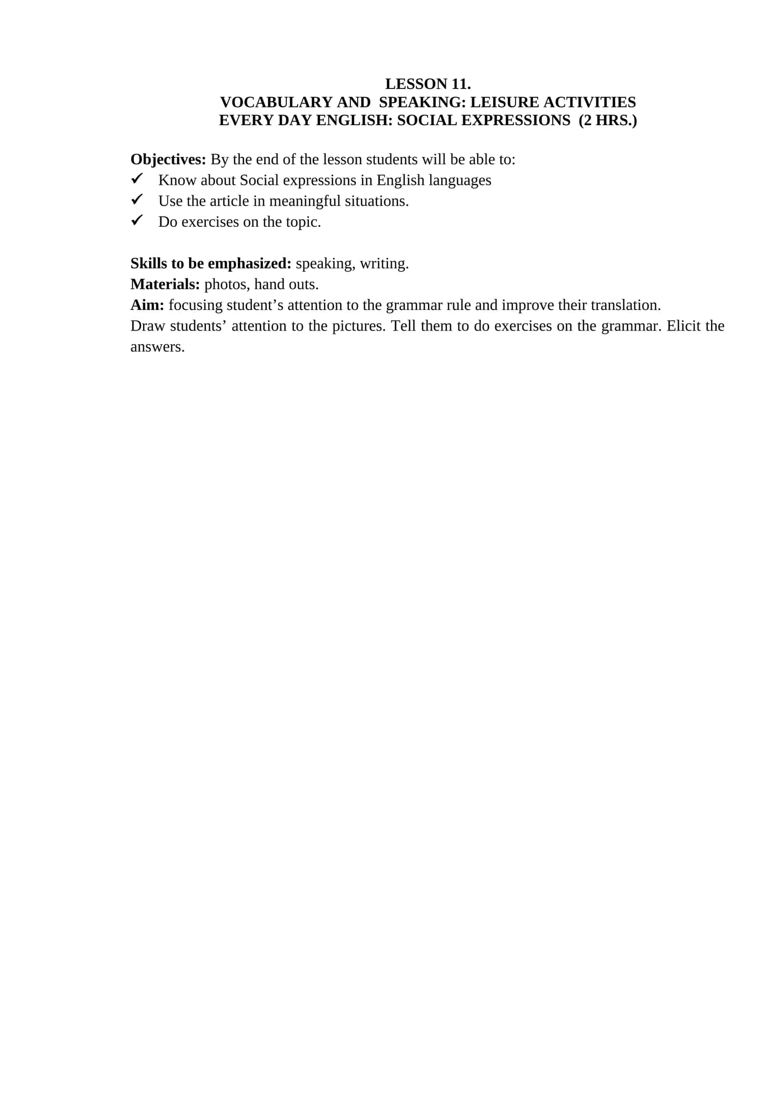 EVERY DAY ENGLISH: SOCIAL EXPRESSIONS
