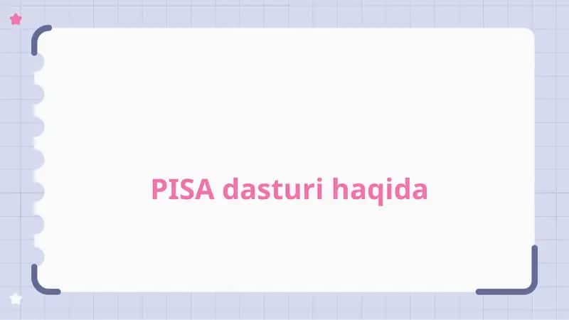PISA dasturi