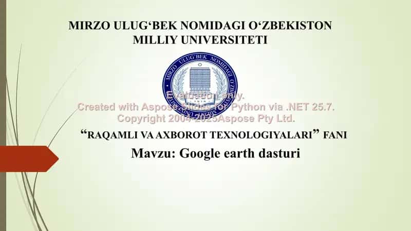Google earth dasturi