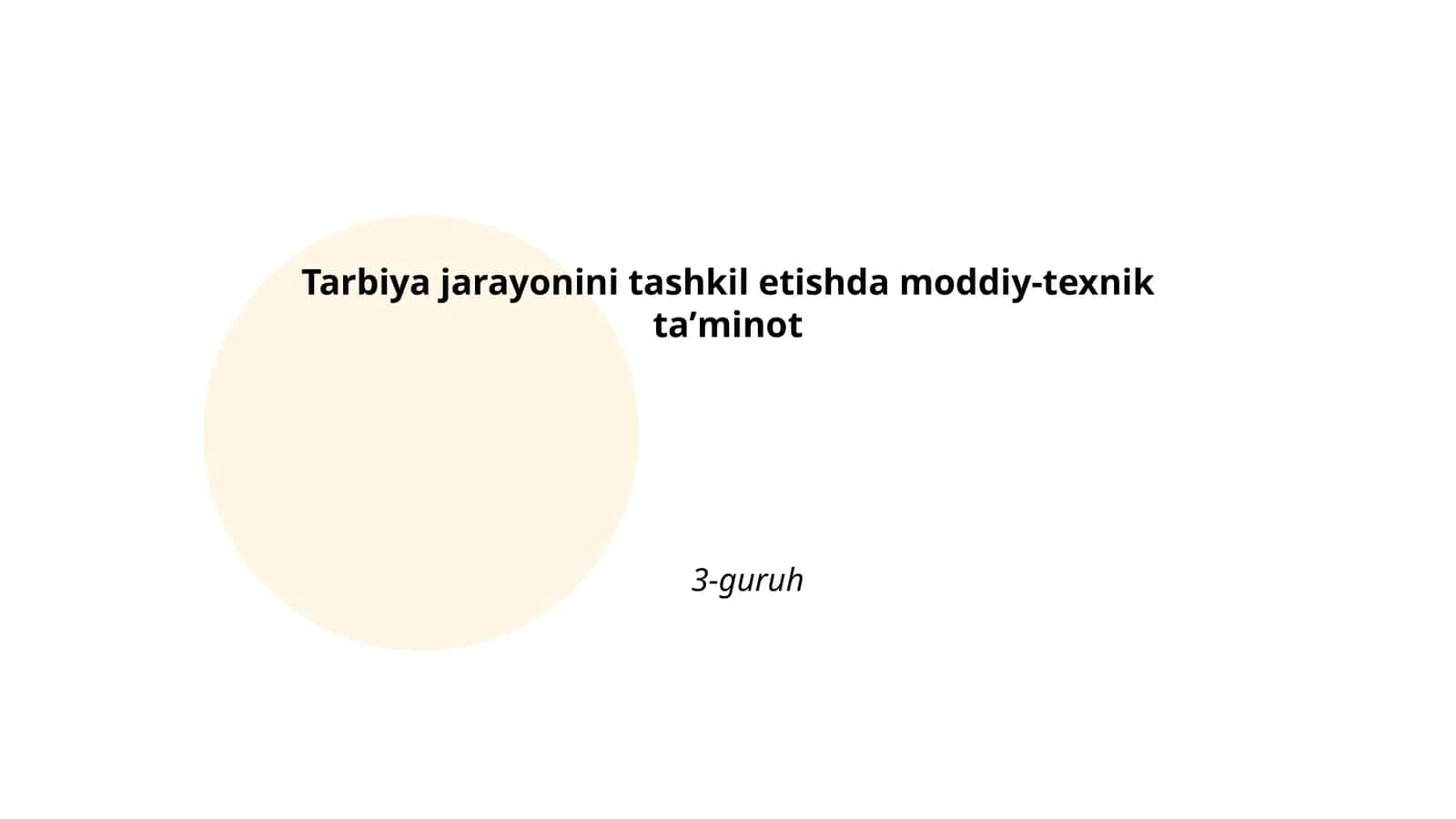 Ta'lim muassasalarining moddiy-texnik bazasi