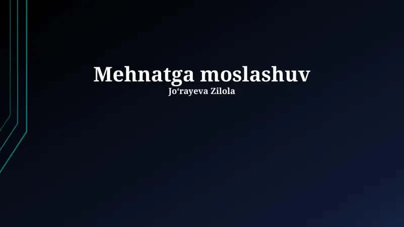Mehnatga moslashuv