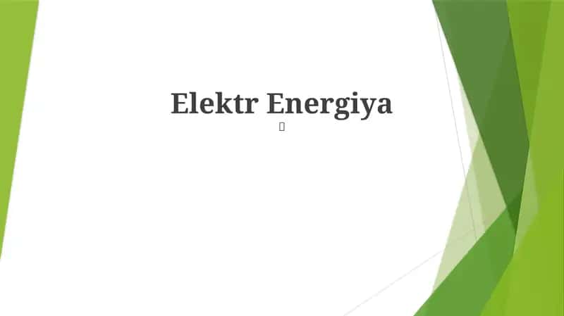 Elektr Energiya
