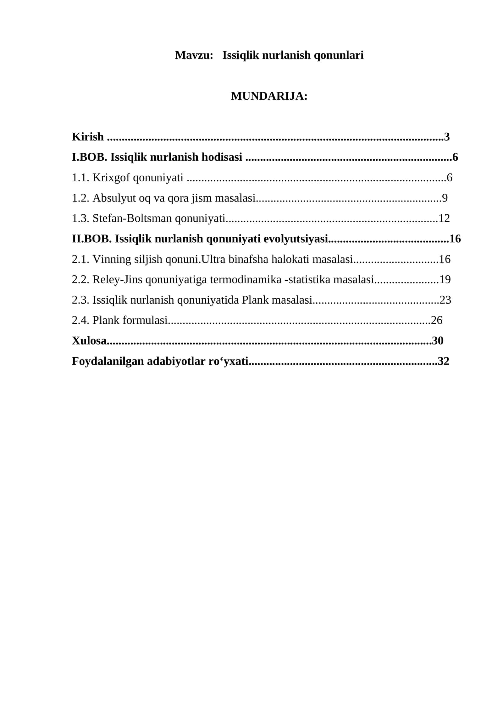 Issiqlik nurlanish qonunlari