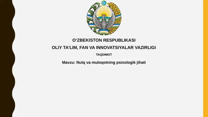 Nutq va kommunikatsiyaning kognitiv asoslari