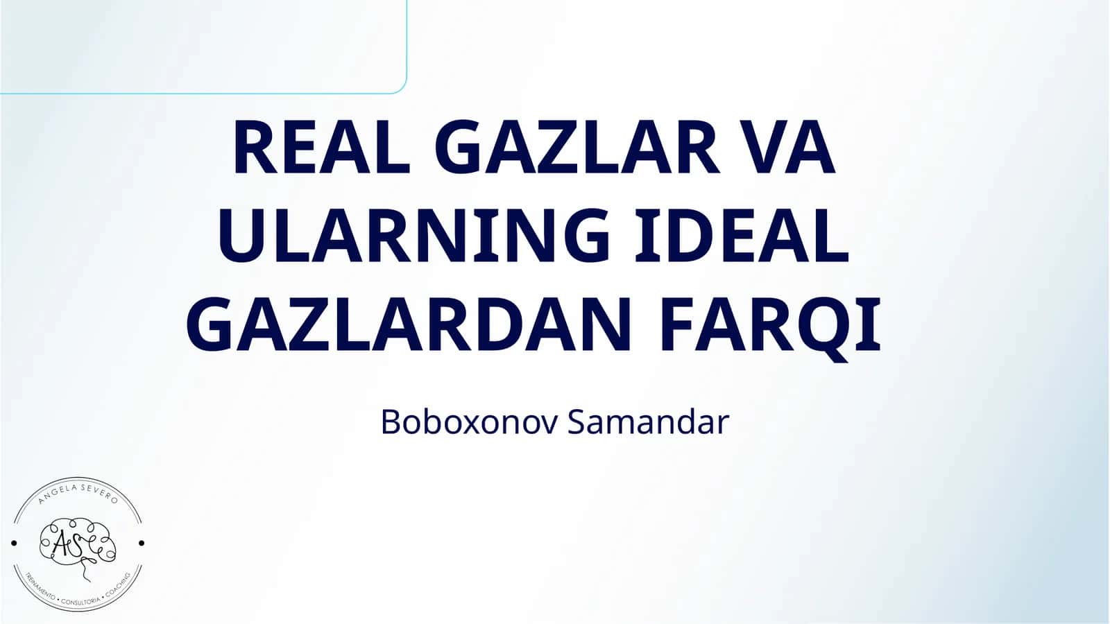 REAL GAZLAR VA ULARNING IDEAL GAZLARDAN FARQI
